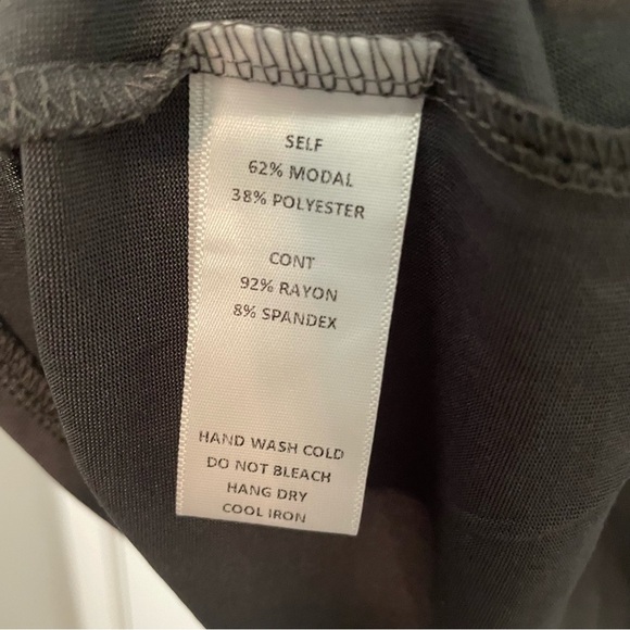 Mod Ref Slate Gray Asymmetrical Short Sleeve Top - Picture 4 of 4